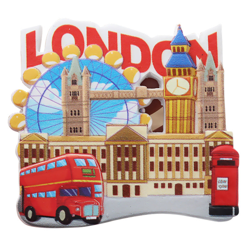 London tourism refrigerator sticker City tourism memorial 3D magnetic decorative arts and crafts