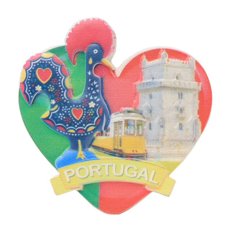 Portugal tourist attractions resin refrigerator sticker 3D attractions city souvenir magnetic  customization