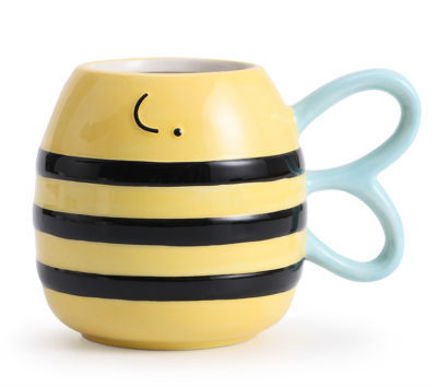 Ceramic embossed bee honey jar mixing jar Dolomite ceramic Flavoring jar