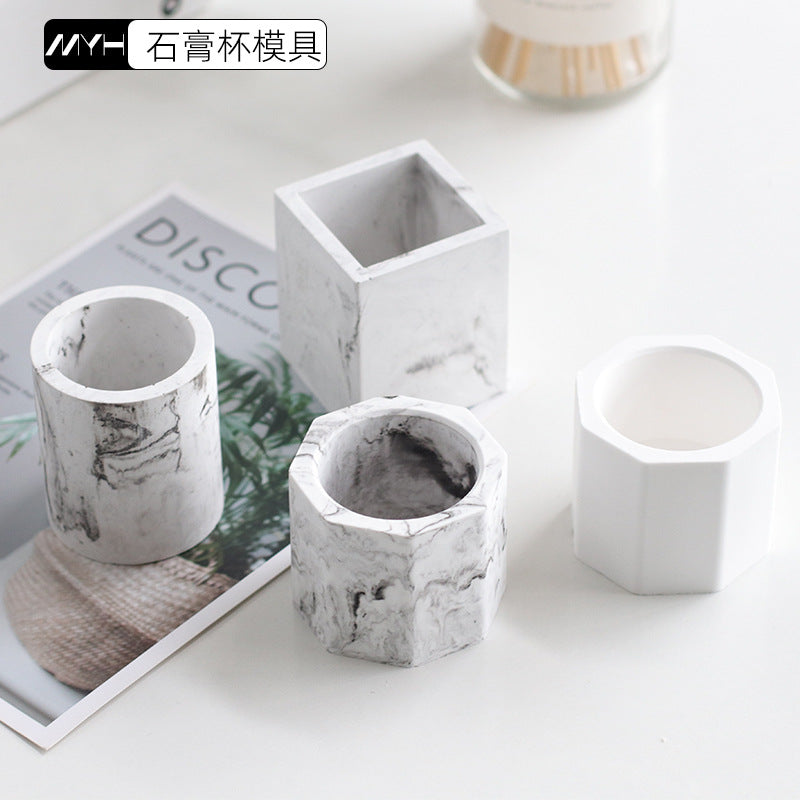 Cement candle aromatherapy cup Gypsum Aromatherapy pot ashtray succulent flower pot can be customized style LOGO