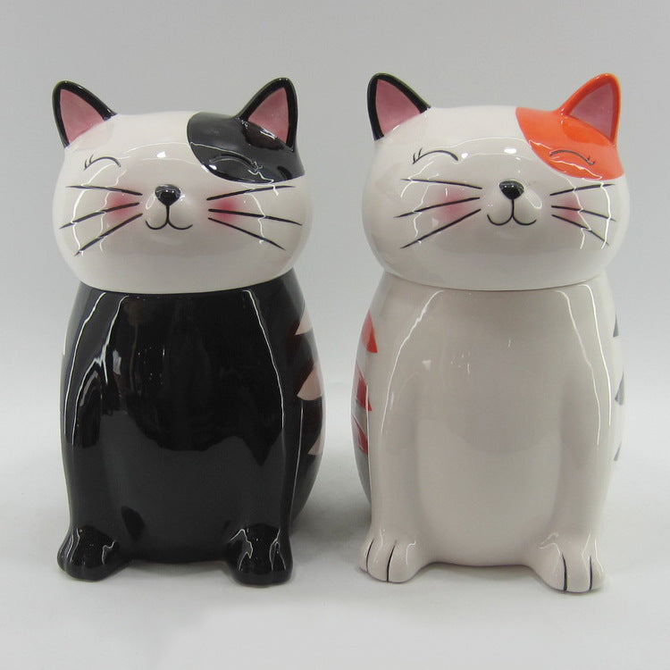 ceramic cookie jar Painted kitten modeling storage dried fruit supply rabbit pig elephant sheep dog fox cat Cactus cheetah koala
