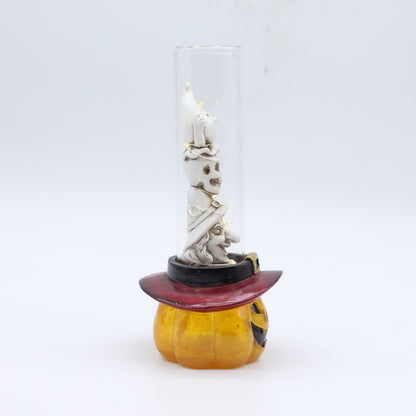 Resin crafts creative Halloween horror pumpkin with lights adornment custom wholesale holiday glow decorations