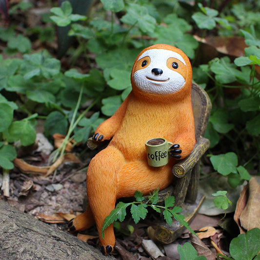 New rocking chair sloth decoration creative resin garden outdoor manufacturers wholesale