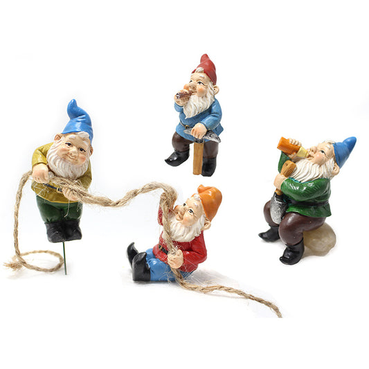 Manufacturers new dwarf flower decorations creative resin cartoon spray hanging garden pot plug-in accessories wholesale