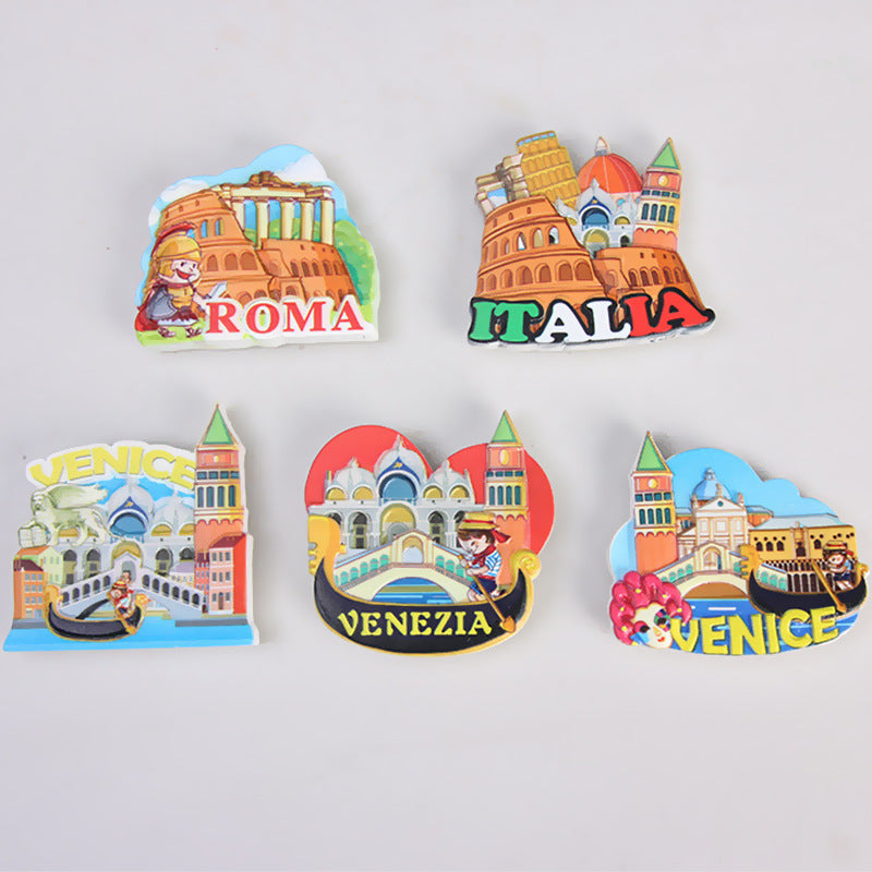 Italy tourist refrigerator sticker creative city features attractions to play souvenirs foreign trade arts and crafts decoration
