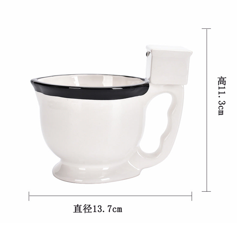 Spoof poo toilet cup creative funny ceramic mug shape water cup new strange prank coffee cup