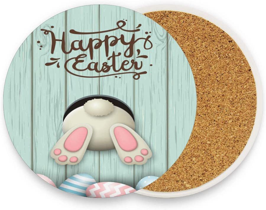 Easter Bunny ceramic absorbent drink coaster mat custom Europe and the United States Amazon hot selling coffee mat