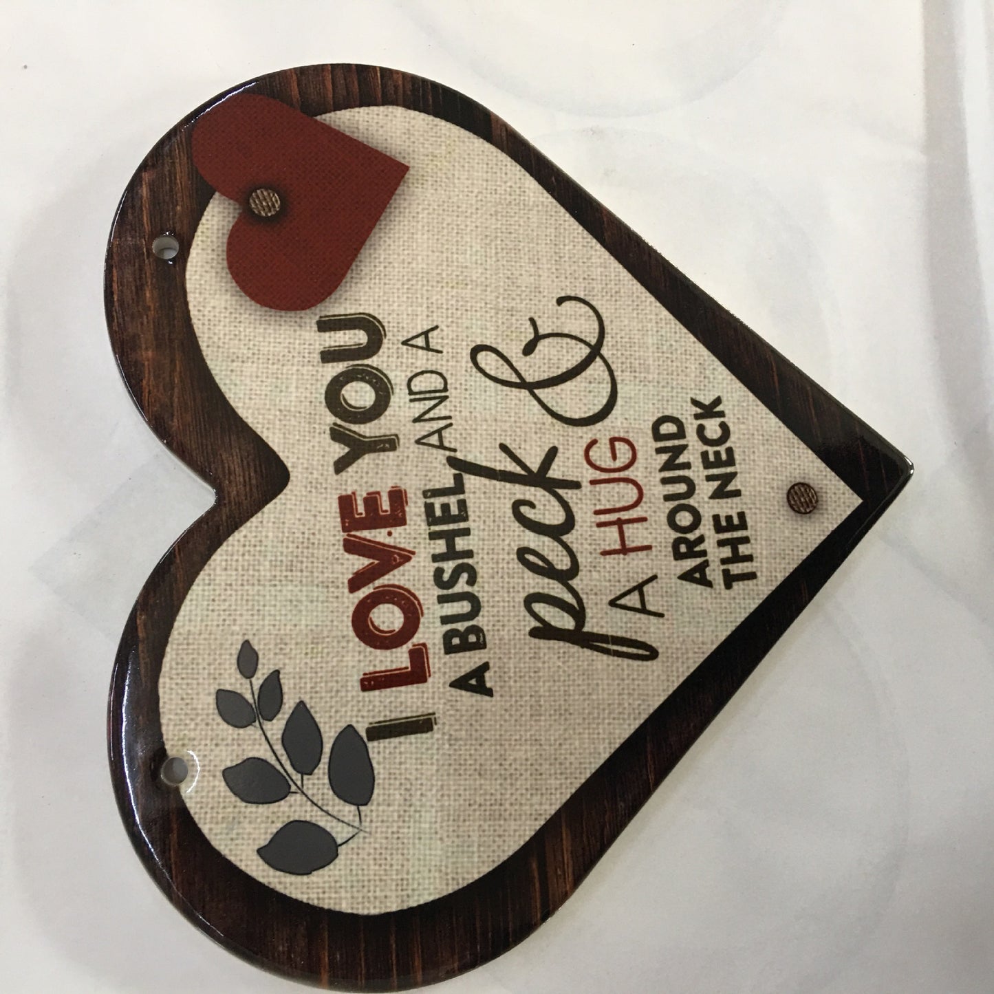 Heart-shaped ceramic pot mat hanging decoration table insulation Valentine's Day love gift can be hung on the wall for easy cleaning