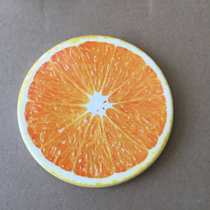 Ceramic coaster Sublimated fruit pattern mat customized for table beer drink mat
