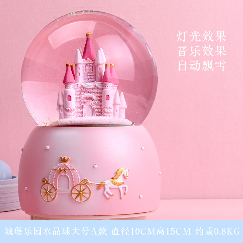 castle snow globe water music box fantacy china manufacturer wholesale suopport cusomization