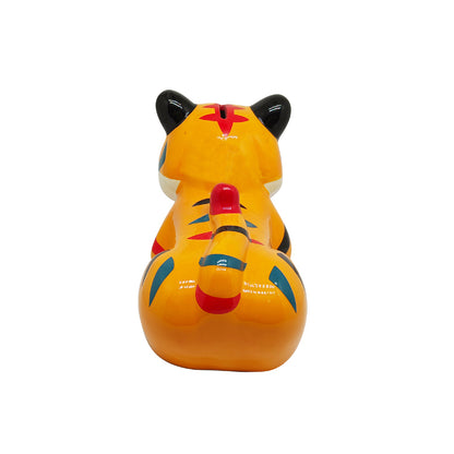 piggy bank ceramic animal tiger saving pot wholesale custom blank sublimation