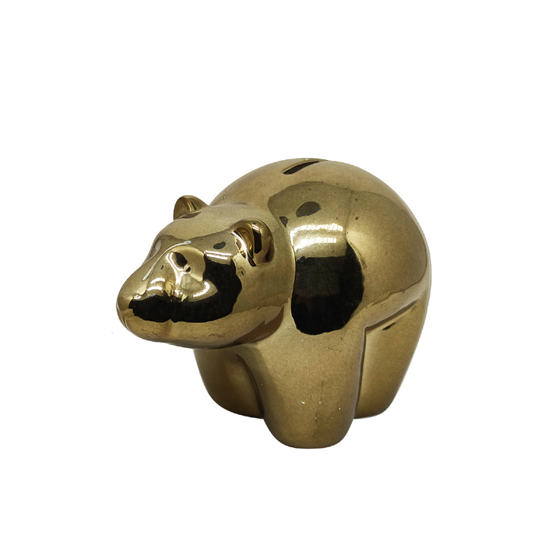 ceramic pig piggy banks money bank coin gold-plated bear gold plating