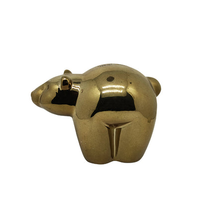 ceramic pig piggy banks money bank coin gold-plated bear gold plating