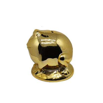 frog ceramic piggy bank custom ceramic pig banks gold