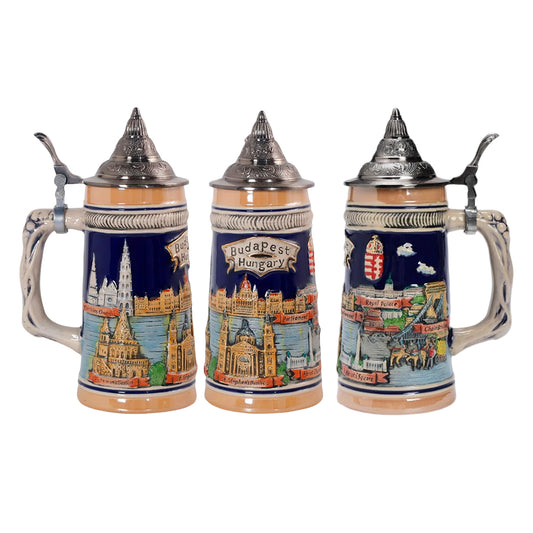 ceramic beer stein small stone mug beer with lid