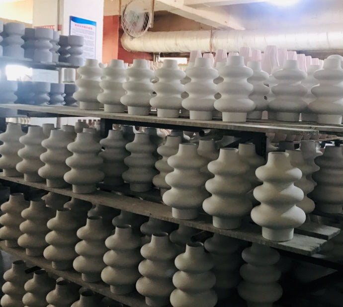 big decorative white vase  Leaf shape modern vases unique creative